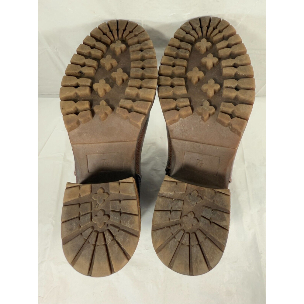 Mia Ribbed Chelsea Boot Weston Brown 7.5 M Block Heel - Picture 2 of 14
